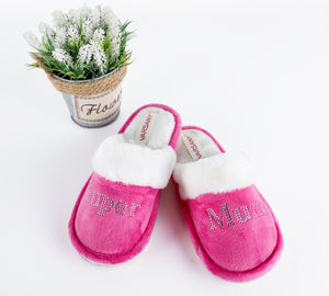 Pink Super Mum House Slippers - varsanystore