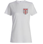 Varsany Women's England T-Shirt, Flag Badge Rhinestone Tee Ladies Top Football Jersey - Varsany