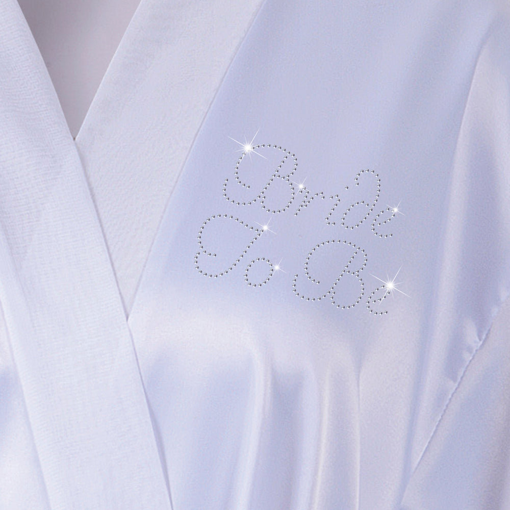 Bride To Be Satin Dressing Gown / Bathrobe - varsanystore