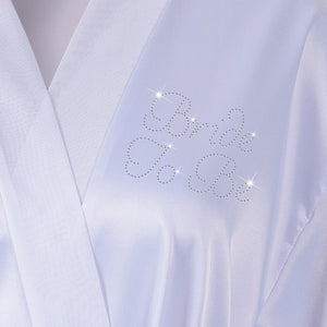 Bride To Be Satin Dressing Gown / Bathrobe - varsanystore