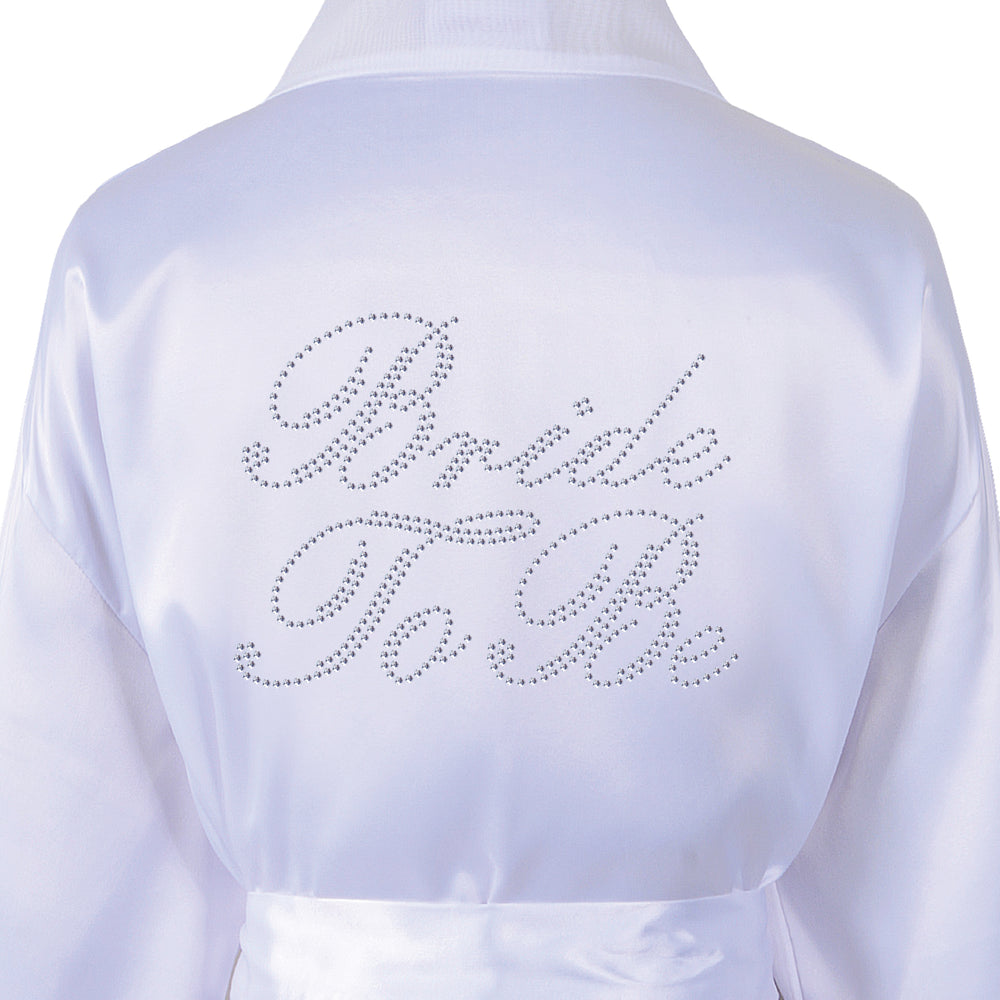 Bride To Be Satin Dressing Gown / Bathrobe - varsanystore