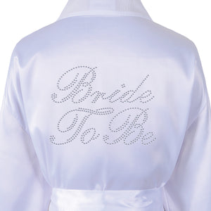 Bride To Be Satin Dressing Gown / Bathrobe - varsanystore