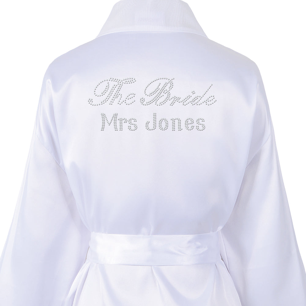 Personalised "The Bride" Wedding Bathrobe/Kimino - varsanystore