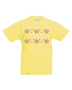 Personalised Girls Stars T-Shirt - varsanystore