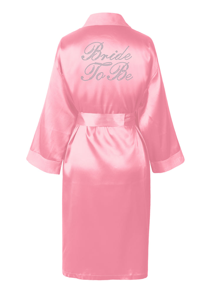 Bride To Be Satin Dressing Gown / Bathrobe - varsanystore