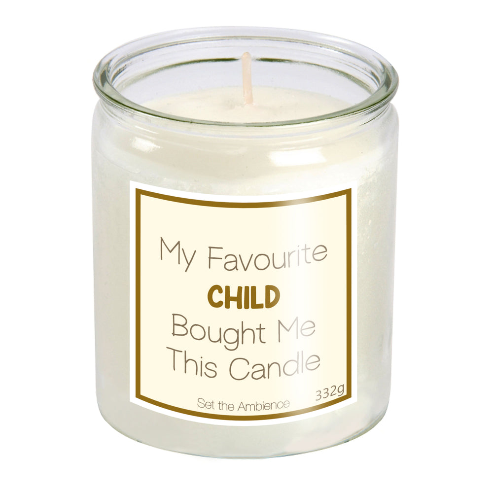Luxury Hand Poured Vegan Candle, My Favourite Child Bought Me This, Candles Gift, Mothers Day, Novelty Present by Dhruv Creation - Varsany