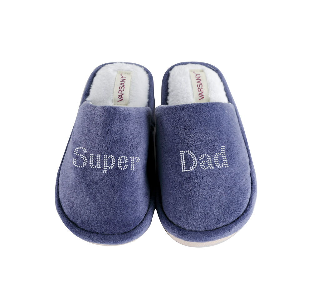 Navy Fathers Day House Slippers - Varsany