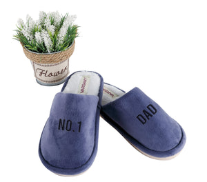 Navy Fathers Day House Slippers - Varsany