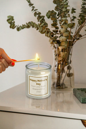 Luxury Hand Poured Vegan Candle, My Favourite Child Bought Me This, Candles Gift, Mothers Day, Novelty Present by Dhruv Creation - Varsany