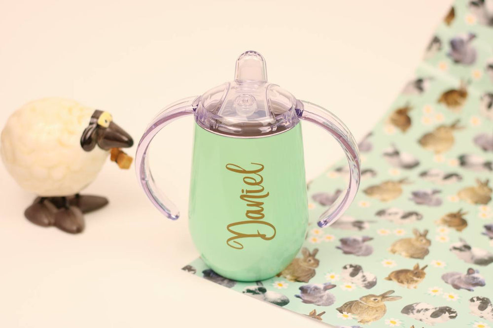 Personalized Stainless Steel Sippy Cups for Toddler Girls