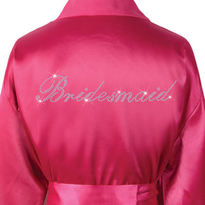 Bridesmaid Satin Dressing Gown / Bathrobe - varsanystore