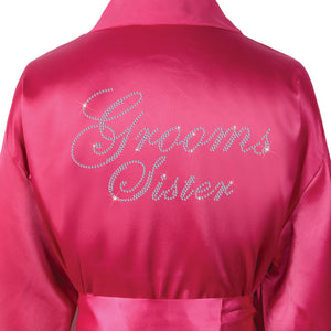 Grooms Sister Satin Dressing Gown / Bathrobe - varsanystore