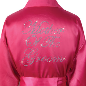 Mother Of The Groom Satin Dressing Gown / Bathrobe - varsanystore