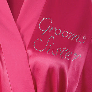 Grooms Sister Satin Dressing Gown / Bathrobe - varsanystore