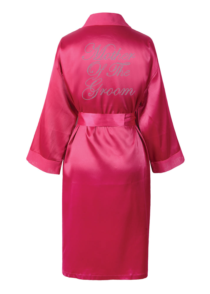 Mother Of The Groom Satin Dressing Gown / Bathrobe - varsanystore