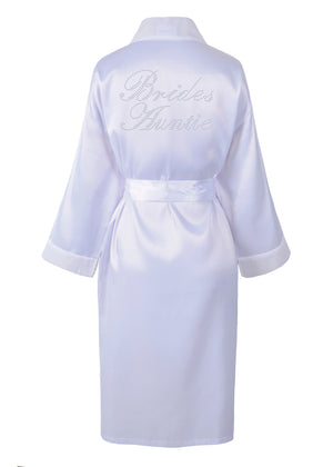 Brides Auntie Satin Dressing Gown / Bathrobe - varsanystore