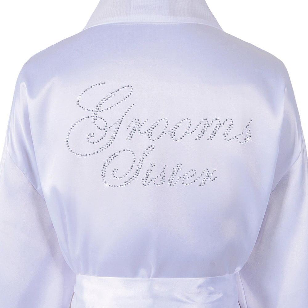 Grooms Sister Satin Dressing Gown / Bathrobe - varsanystore