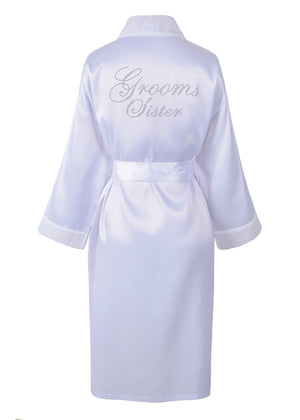 Grooms Sister Satin Dressing Gown / Bathrobe - varsanystore