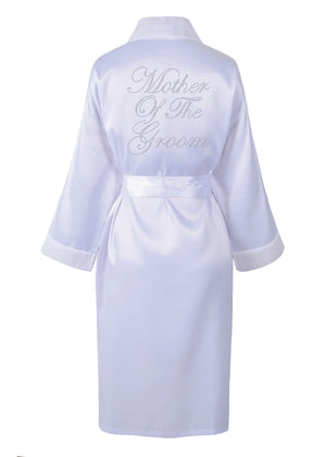 Mother Of The Groom Satin Dressing Gown / Bathrobe - varsanystore